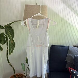 lululemon athletica White and Pink Tank Dress